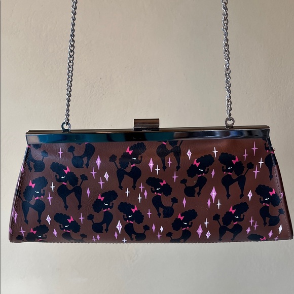 Retro poodle clutch/shoulder bag - Picture 1 of 10